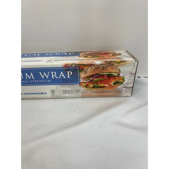 Sams Choice Plastic Food Wrap 12x250 Clear Cling 1 Count Sealed - Picture 3 of 8